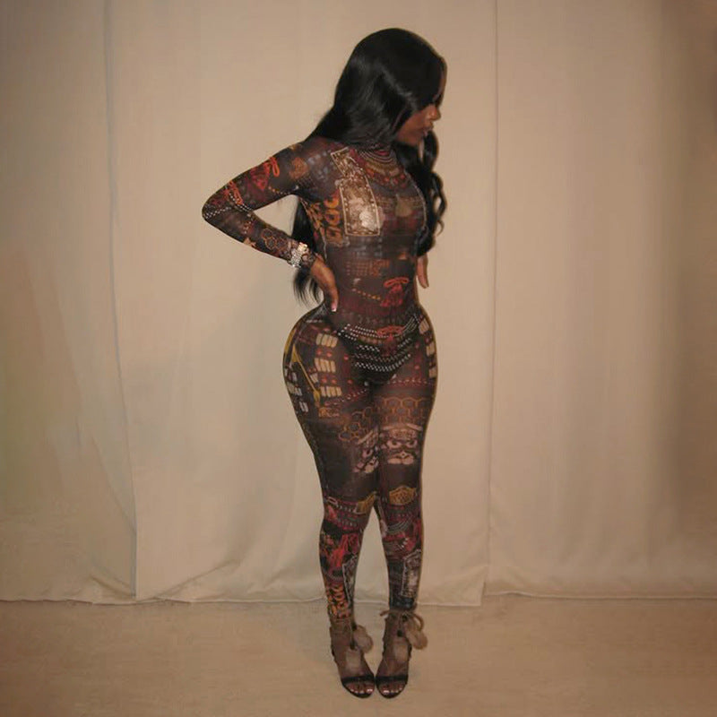 Vibrant Multicolor Bodycon Jumpsuit