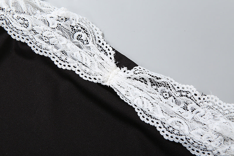 Strapless Lace Trim Top