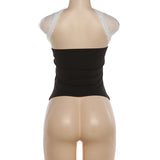 Strapless Lace Trim Top