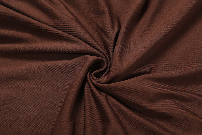 Brown Draped Halter Top