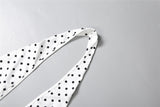 Polka Dot Halter Romper with Detail