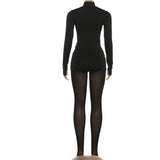 Top with High Waisted Shorts & Sleek Legging