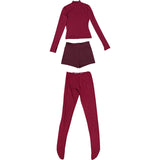 Top with High Waisted Shorts & Sleek Legging