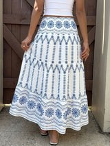 Boho-Chic Floral Maxi Skirt