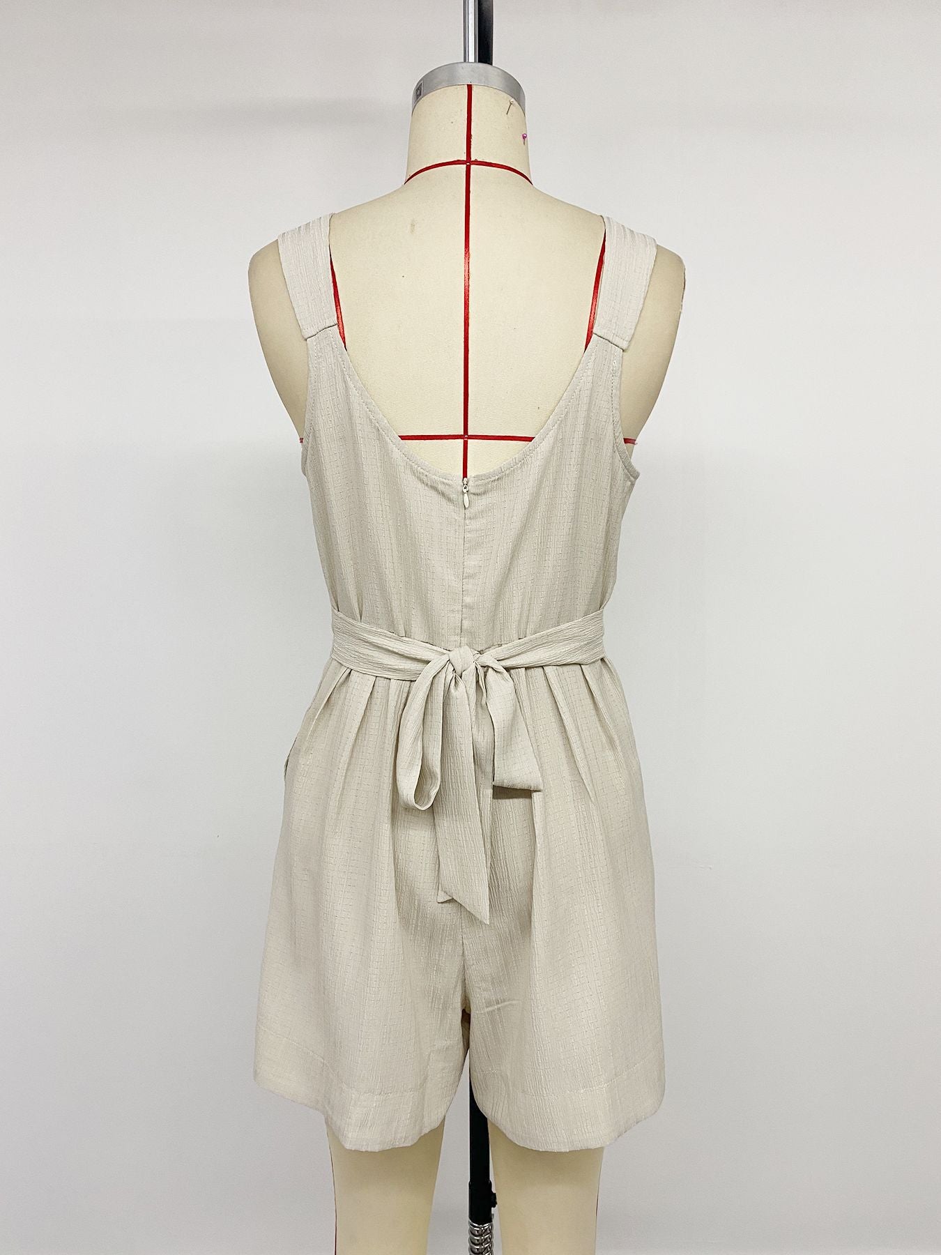 Sleeveless Bow-Accent Jumpsuit