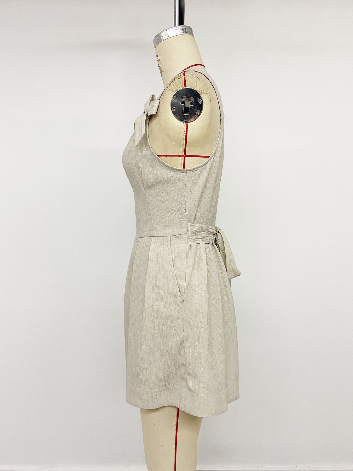 Sleeveless Bow-Accent Jumpsuit