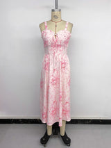 Floral Maxi Dress with Ruffle Hem