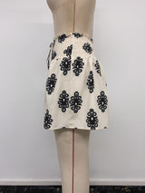 Patterned Drawstring Waist Shorts