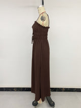 Sleeveless Tie-Front Maxi Dress