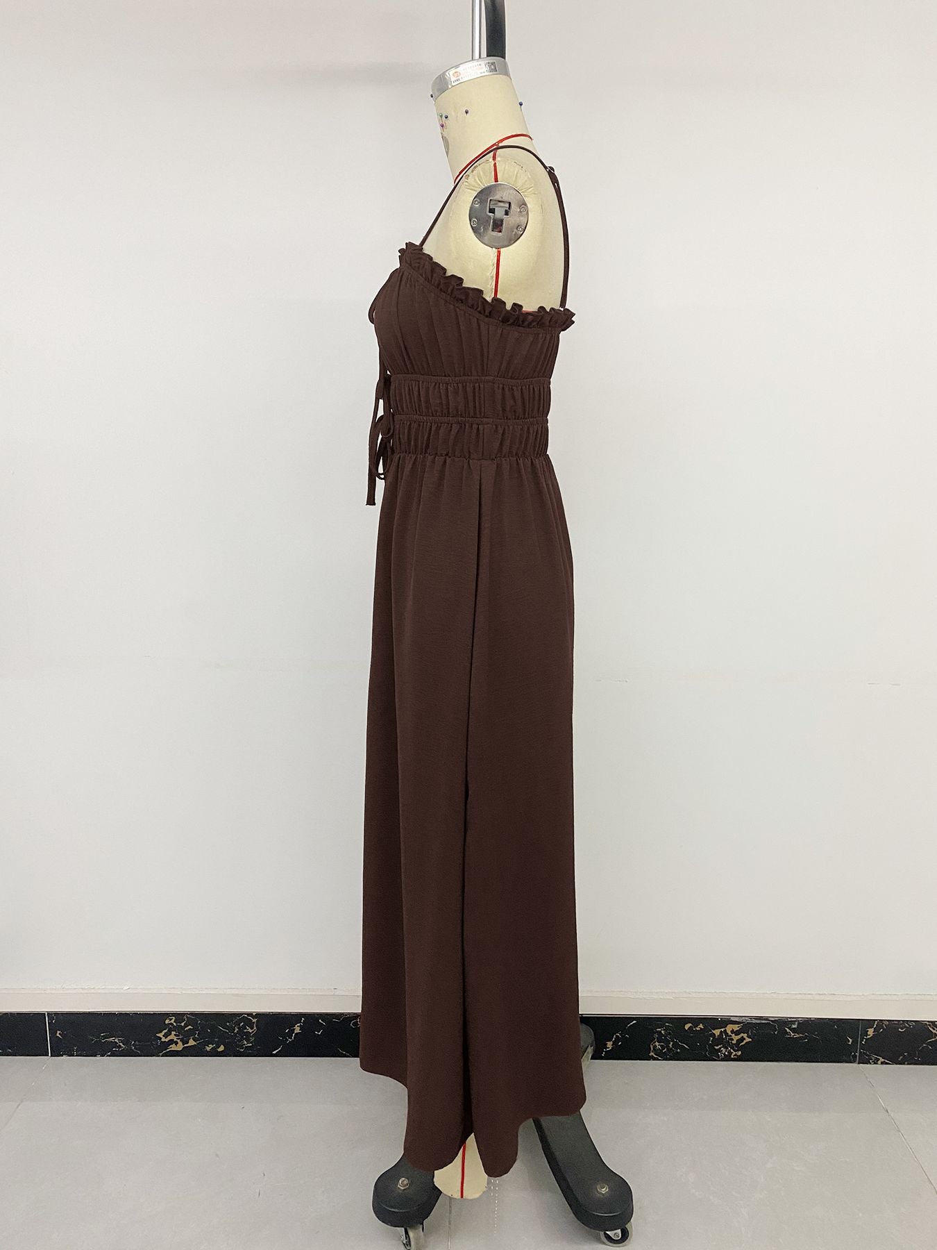 Sleeveless Tie-Front Maxi Dress