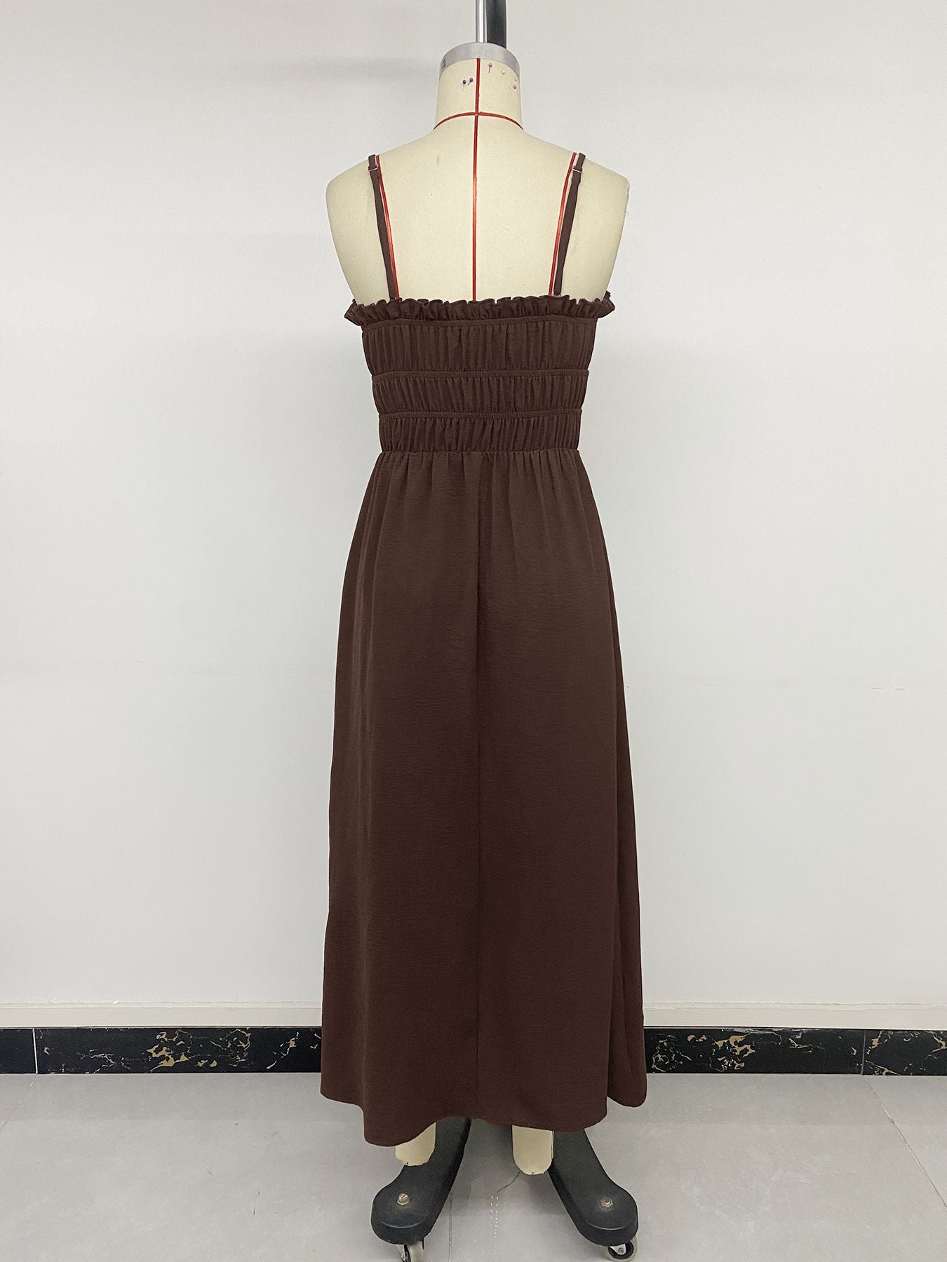 Sleeveless Tie-Front Maxi Dress