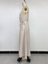 Sleeveless Button-Down Maxi Dress