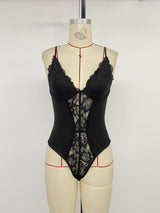 Elegant Black Lace Romper