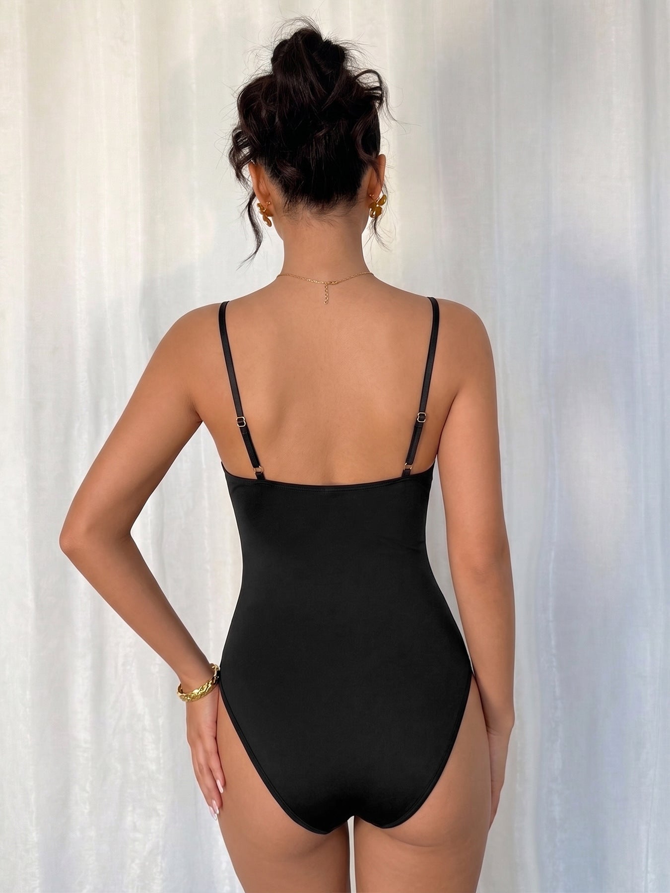 Elegant Black Lace Romper