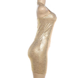 Gold Shimmer Halter Neck Bodycon Mini Dress