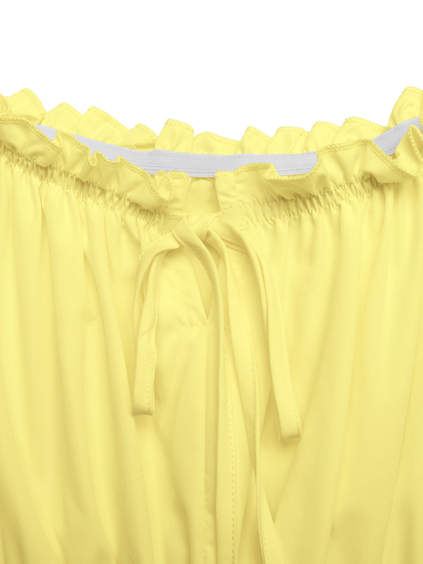 Yellow Off-Shoulder Tiered Midi Dress