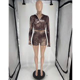 Black Polka Dot Zip-Up Romper Set
