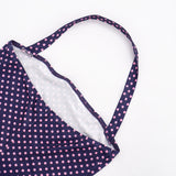 Navy Pink Polka Dot Halter Romper