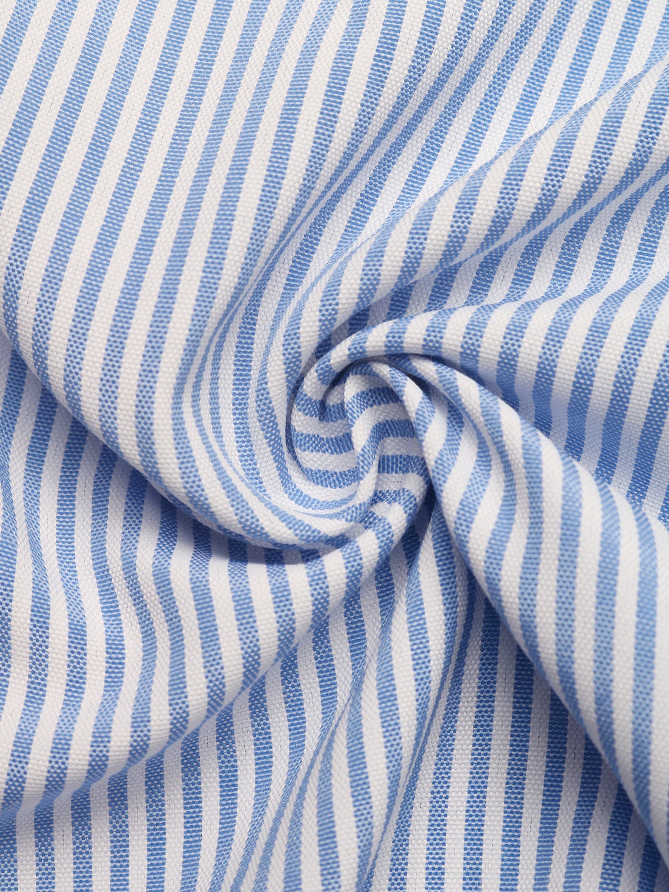 Blue Striped Button Front Ruffle Maxi Dress