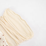 Ruched Strapless Polka Dot Mini Dress
