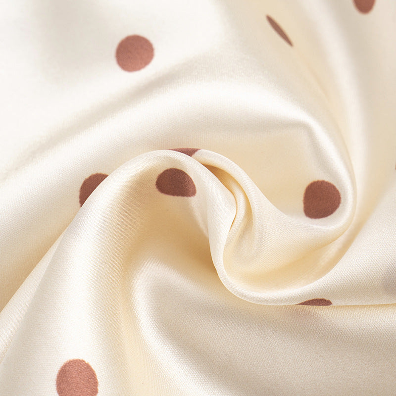 Ruched Strapless Polka Dot Mini Dress