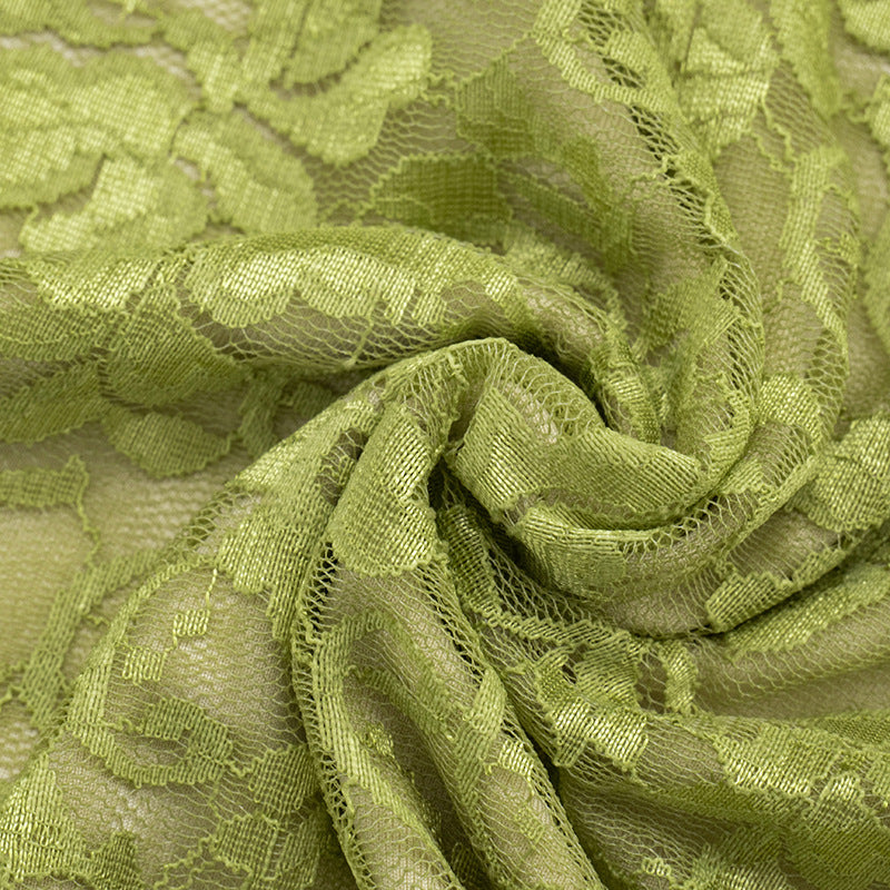 Lime Green Lace Open Back Bodycon Mini Dress