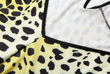 Leopard Print Halter Flare Jumpsuit