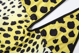 Leopard Print Halter Flare Jumpsuit