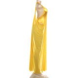 Draped Halter Maxi Dress