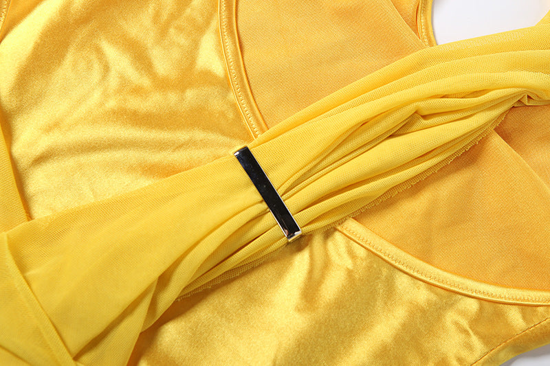 Draped Halter Maxi Dress
