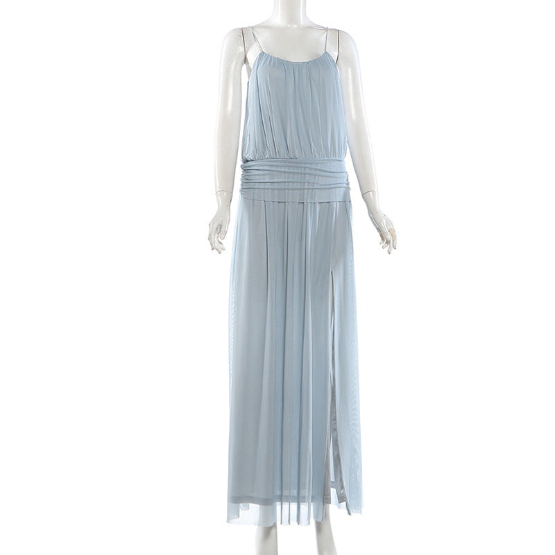 Flowy Sleeveless Maxi Dress Vacation Style