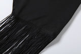 Asymmetrical Fringe Tube Top Sexy Streetwear