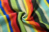 Striped Halter Knit Mini Dress Open Back Sexy