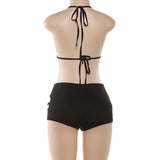 Cutout Halter Romper With Ring Detail Sexy Fit