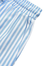 Striped Bow Detail Tank And Shorts Set