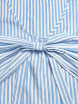 Striped Bow Detail Tank And Shorts Set