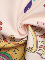 Printed Smocked Strapless Romper Vacation