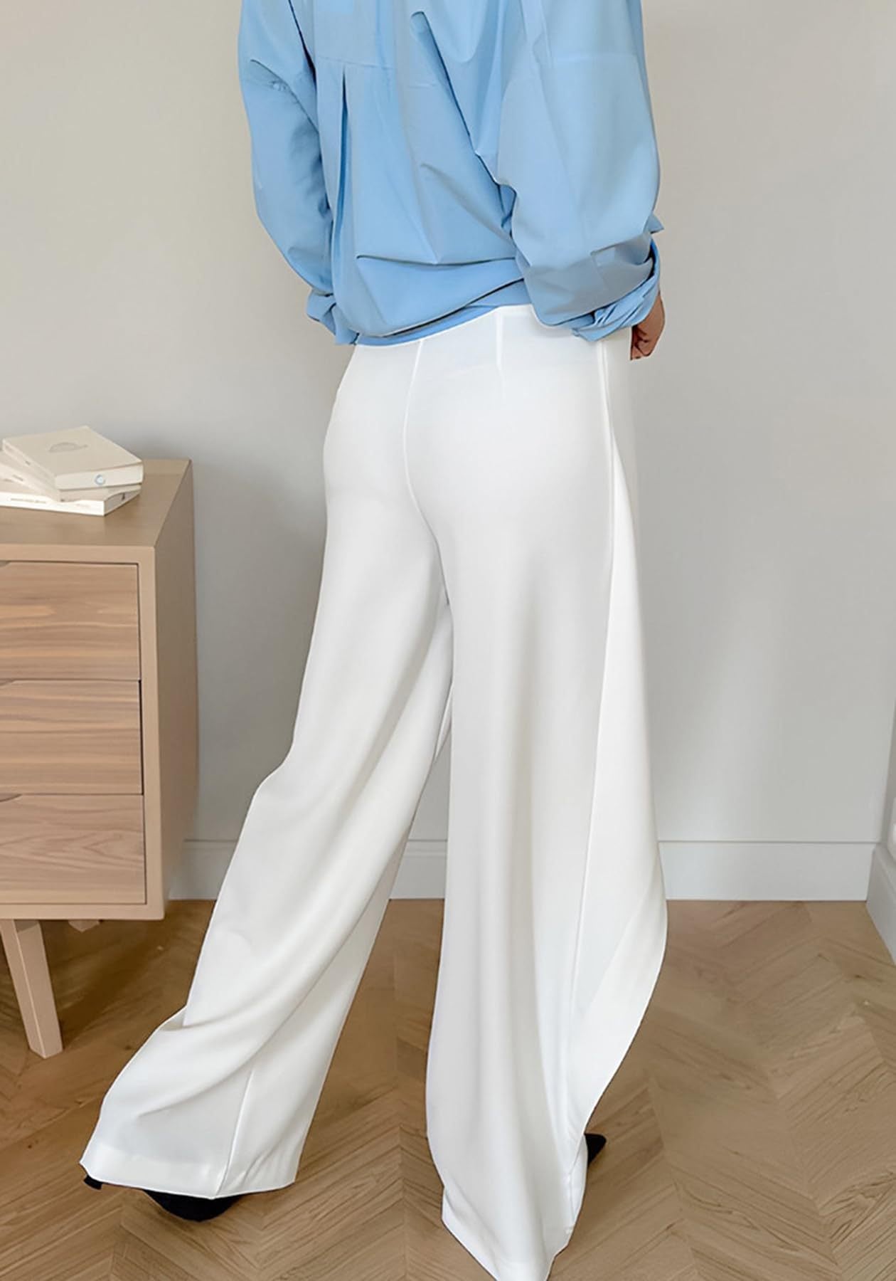 Wide Leg Full Length Casual Pants Women