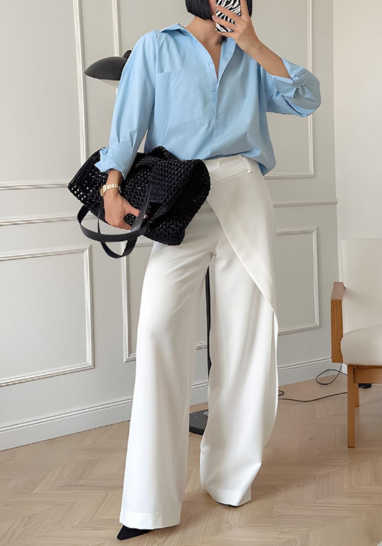 Wide Leg Full Length Casual Pants Women