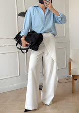 Wide Leg Full Length Casual Pants Women