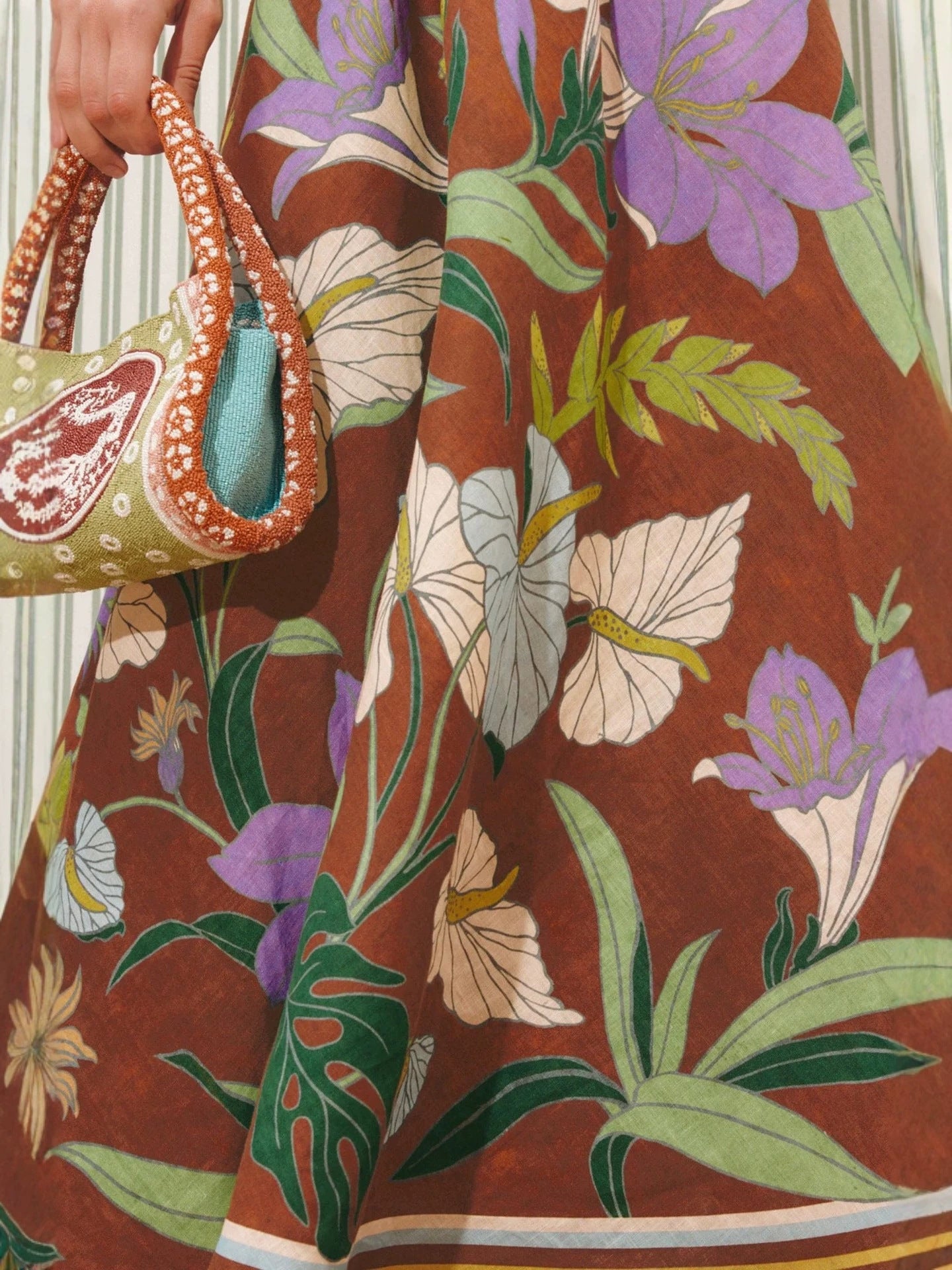 Women’s Floral Print Maxi Dress with Strappy Neckline