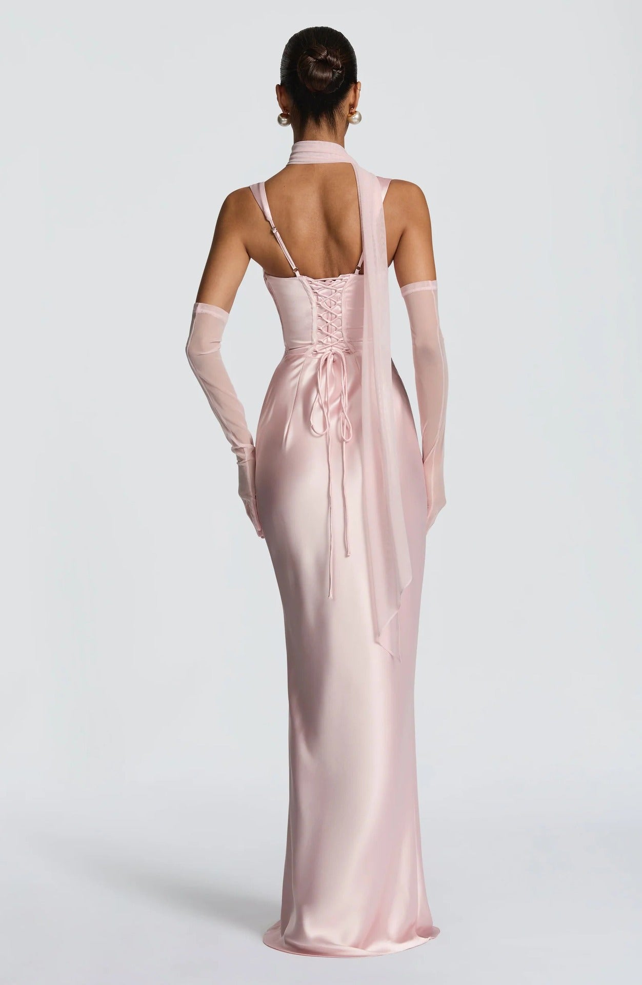 Elegant Olive Green Satin Maxi Dress