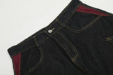 Urban Grunge Dark Wash Wide-Leg Jeans