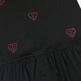 Romantic Rhinestone Heart T-Shirt Dress