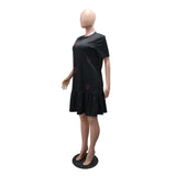 Romantic Rhinestone Heart T-Shirt Dress
