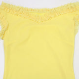 Pastel Yellow Off-Shoulder Mermaid Dress