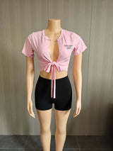 Gallery Dept Red Tie-Front Cargo Set