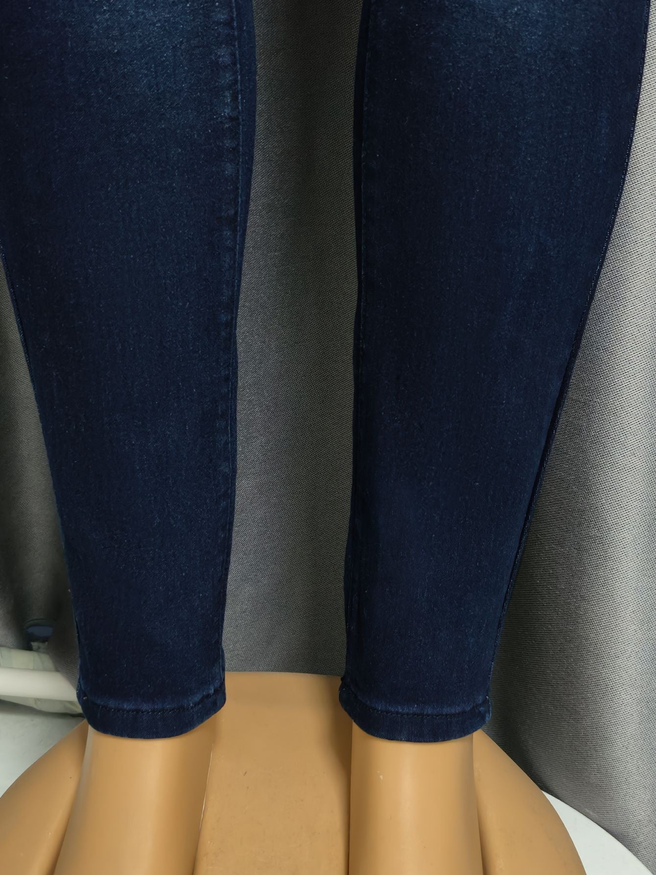 Dark Wash Drawstring Skinny Jeans