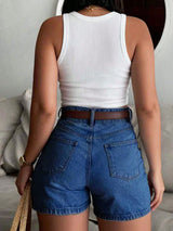 Heritage High-Rise Classic Denim Shorts