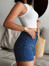 Heritage High-Rise Classic Denim Shorts